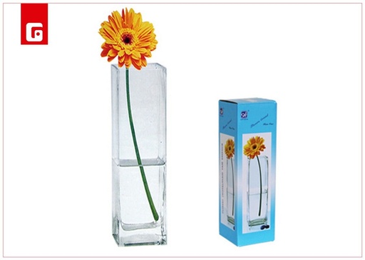 [20085419] Flores de cristal 6x6x20 cm - Florero de vidrio decorativo