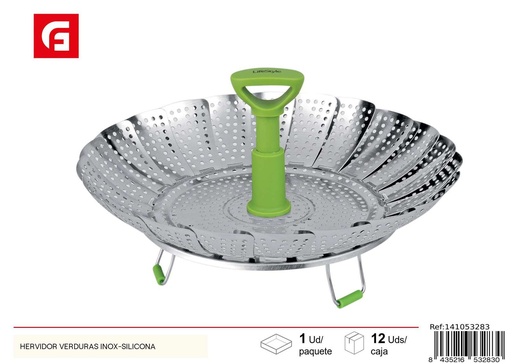 [141053283] Hervidor de verduras inox-silicona utensilio de cocina