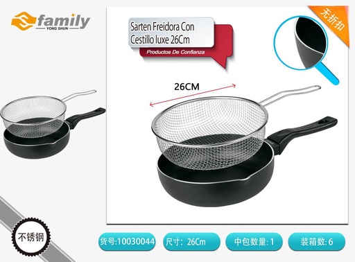 [10030044] Sartén freidora luxe 26cm - Utensilios de cocina