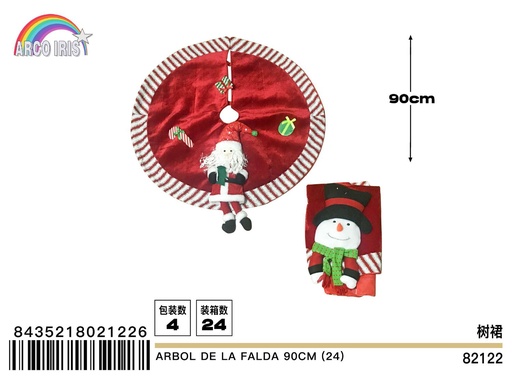 [82122] Falda de árbol de navidad 90cm para decoración navideña