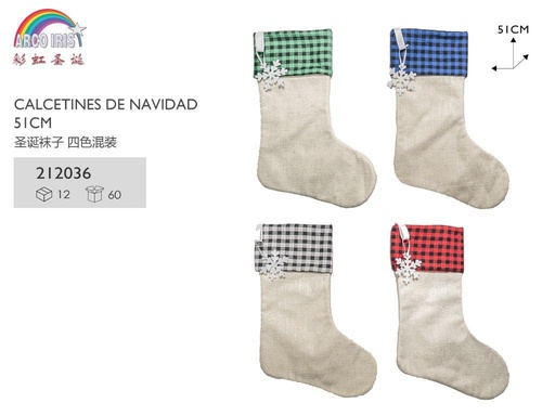 [212036] Calcetines de Navidad 20 (60) para decoración navideña