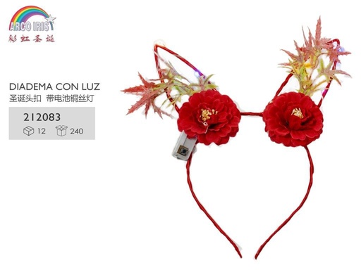 [212083] Diadema con luz LED de Navidad, accesorio navideño