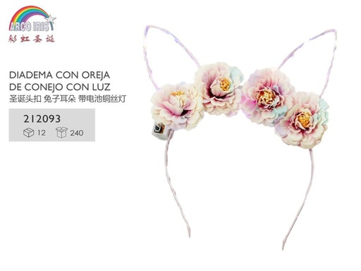 [212093] Diadema con orejas de conejo y luz