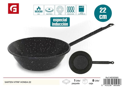 [14030560] Sartén vitrificada honda 22cm para cocina