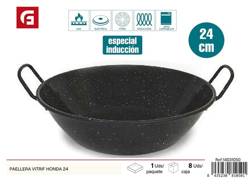 [14031050] Paellera vitrificada honda 24cm para cocina