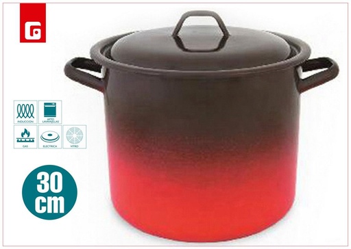 [14032142] Olla alta para fuego 30cm para cocinar