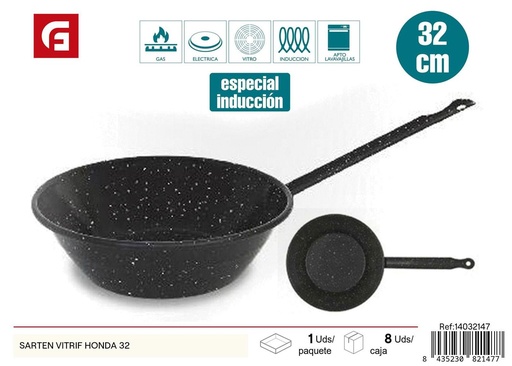 [14032147] Sartén vitrificada honda 32cm para cocina