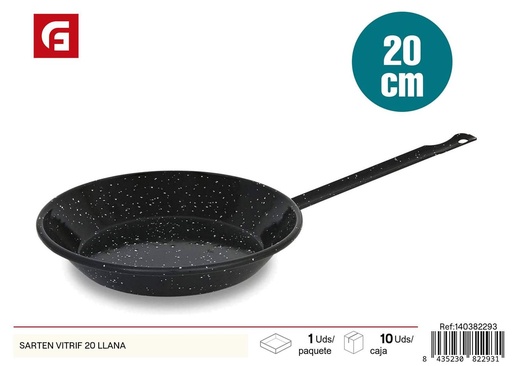 [140382293] Sartén vitrificada 20 cm llana para cocina