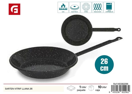 [140382296] Sartén vitrificada llana de 26 cm - Utensilios de cocina