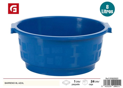 [121920021] Barreno 8L azul - Utensilios de plástico