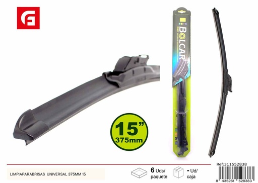 [311552838] Limpia parabrisas universal 375 mm - Accesorios de coche