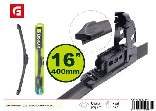 [311552864] Limpiaparabrisas Verde 17" 425 mm - Accesorios para coche