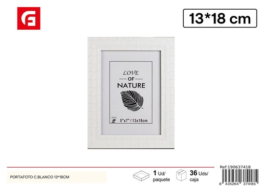 [190637418] Portafoto blanco PS-515 13x18cm para enmarcar fotografías