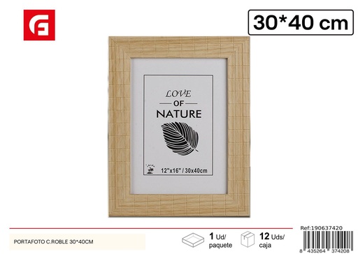 [190637420] Portafoto color roble PS-514 30x40cm para fotos y decoración