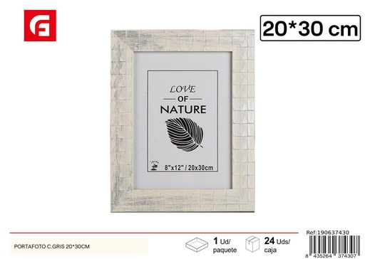 [190637430] Portafoto gris PS-513 20x30cm para decoración del hogar