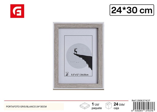 [190637437] Portafoto gris 24x30 cm - Marco de fotos decorativo