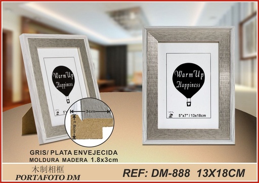 [190637527] Portafoto de madera DM-888 13x18cm - Marco de fotos
