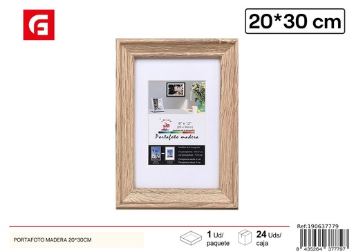 [190637779] Portafoto de madera DM-842 20x30 cm - Marcos de fotos