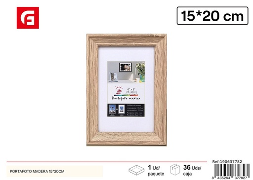 [190637782] Portafoto Madera DM-842 15x20cm - Marcos de fotos decorativos