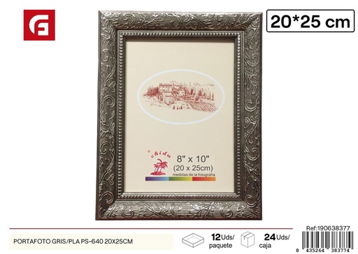 [190638377] Portafoto gris PS-640 20x25cm para decoración del hogar