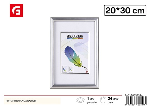 [190639344] Portafoto plata PVC-601 20x30 cm - Marcos de fotos