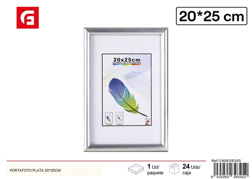 [190639345] Portafoto PLATA PVC-601 20*25CM - Marco de fotos