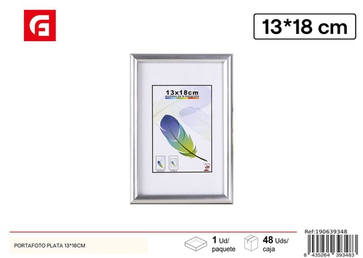 [190639348] Portafoto de plata PVC-601 13x18cm para decoración