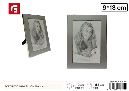 [190639844] Portafotos de aluminio 9x13 cm PMA-114 - Marcos de fotos metálicos