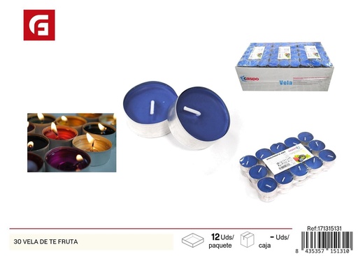 [171315131] Vela de té de fruta 30 unidades - Velas y ambientadores
