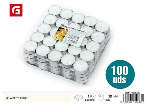 [171315233] Vela de té 100 unidades - Velas aromáticas y ambientación