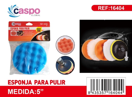 [171316404] Esponja para pulir 5 pulgadas azul para automóviles