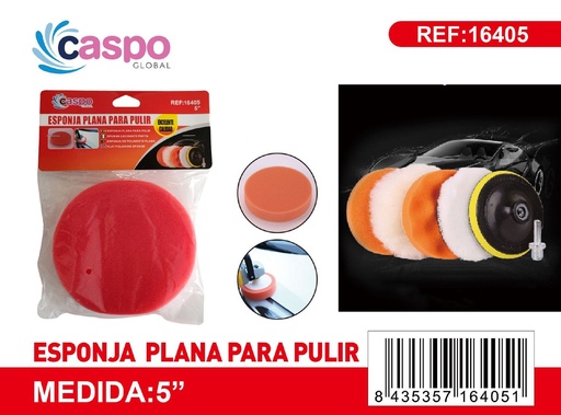 [171316405] Esponja para pulir 5 pulgadas roja para coche