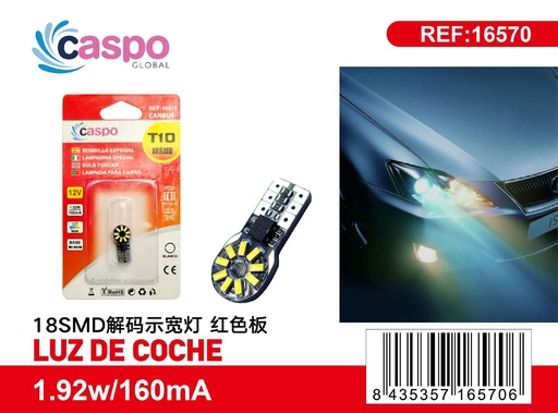 [171316570] Luz de coche T10-4014-18SMD roja para señalización