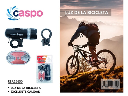 [171316650] Luz de bicicleta LED delantera y trasera para seguridad vial