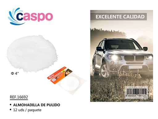 [171316692] Almohadilla de pulido 4'' para automóviles y limpieza