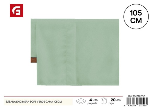 [131717252] Sábana encimera verde suave cama 105cm para ropa de cama