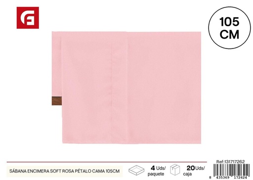 [131717262] Sábana encimera Soft rosa pétalo 105cm