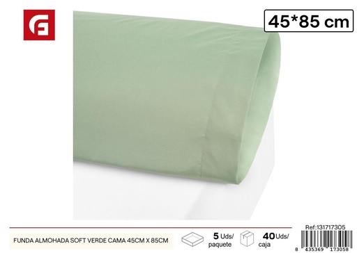 [131717305] Funda de almohada verde cama 45cm x 85cm