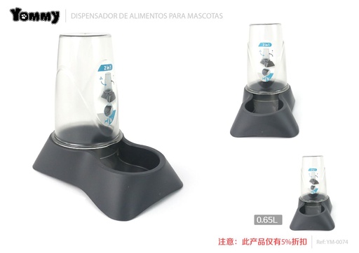 [YM0074] Dispensador de agua 0.65L para mascotas - Accesorios para mascotas
