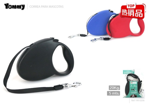 [YM0206] Correa extensible para mascotas 5m - Accesorios para mascotas
