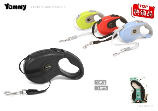 [YM0213] Correa extensible para mascotas 3m para paseos