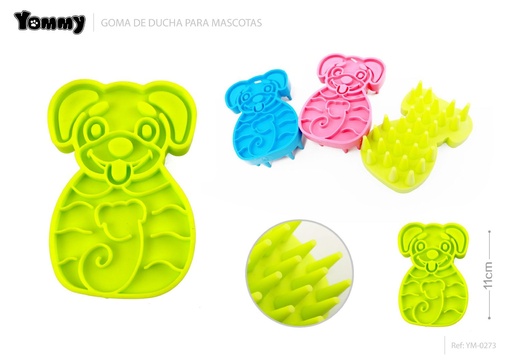 [YM0273] Goma de ducha 11cm para bañar mascotas