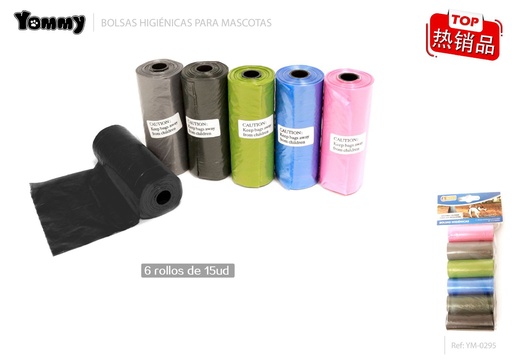 [YM0295]  Bolsa de excrementos de colores 6*15 cm - Accesorios para mascotas