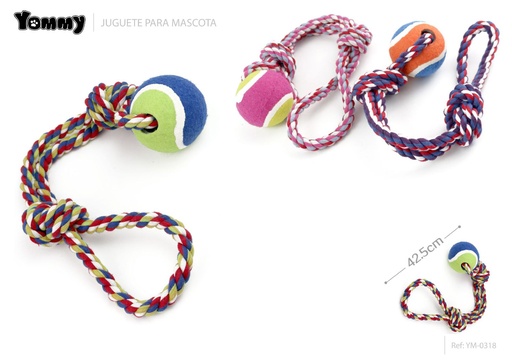 [YM0318] Juguete de pelota de tenis para perros 42.5cm - Juguetes para mascotas