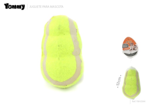[YM0344] Juguete nudo verde duro para perro 12cm para masticar