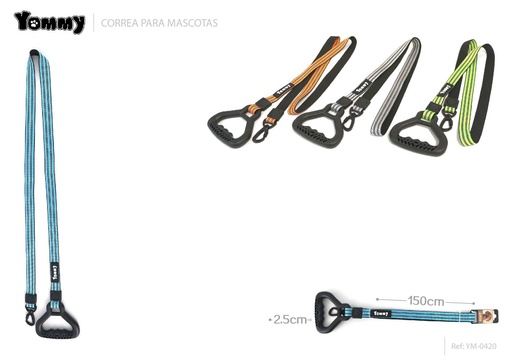 [YM0420] CORREA PARA MASCOTAS 2.5*150CM - Accesorios para mascotas