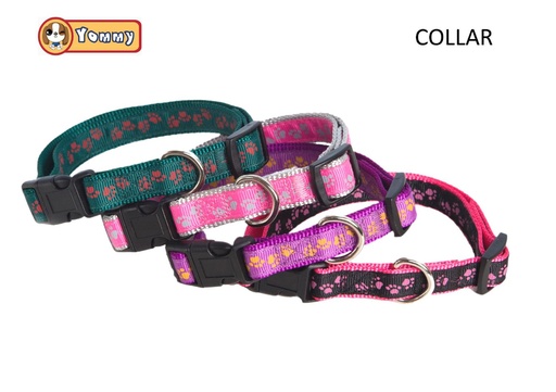 [YM0440] Collar huella 2.5x51cm para mascotas