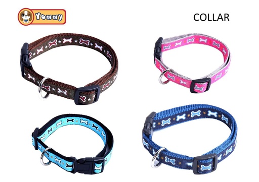 [YM0444] Collar de hueso 2.5x51 cm - Accesorios de nylon para mascotas