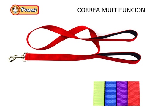 [YM0536] Correa multifuncional de neopreno 2.5*120cm para mascotas