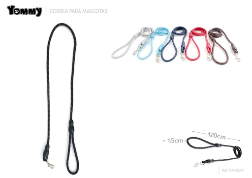[YM0547] Correa de nylon reflectante 1.5x120 cm - Productos para mascotas